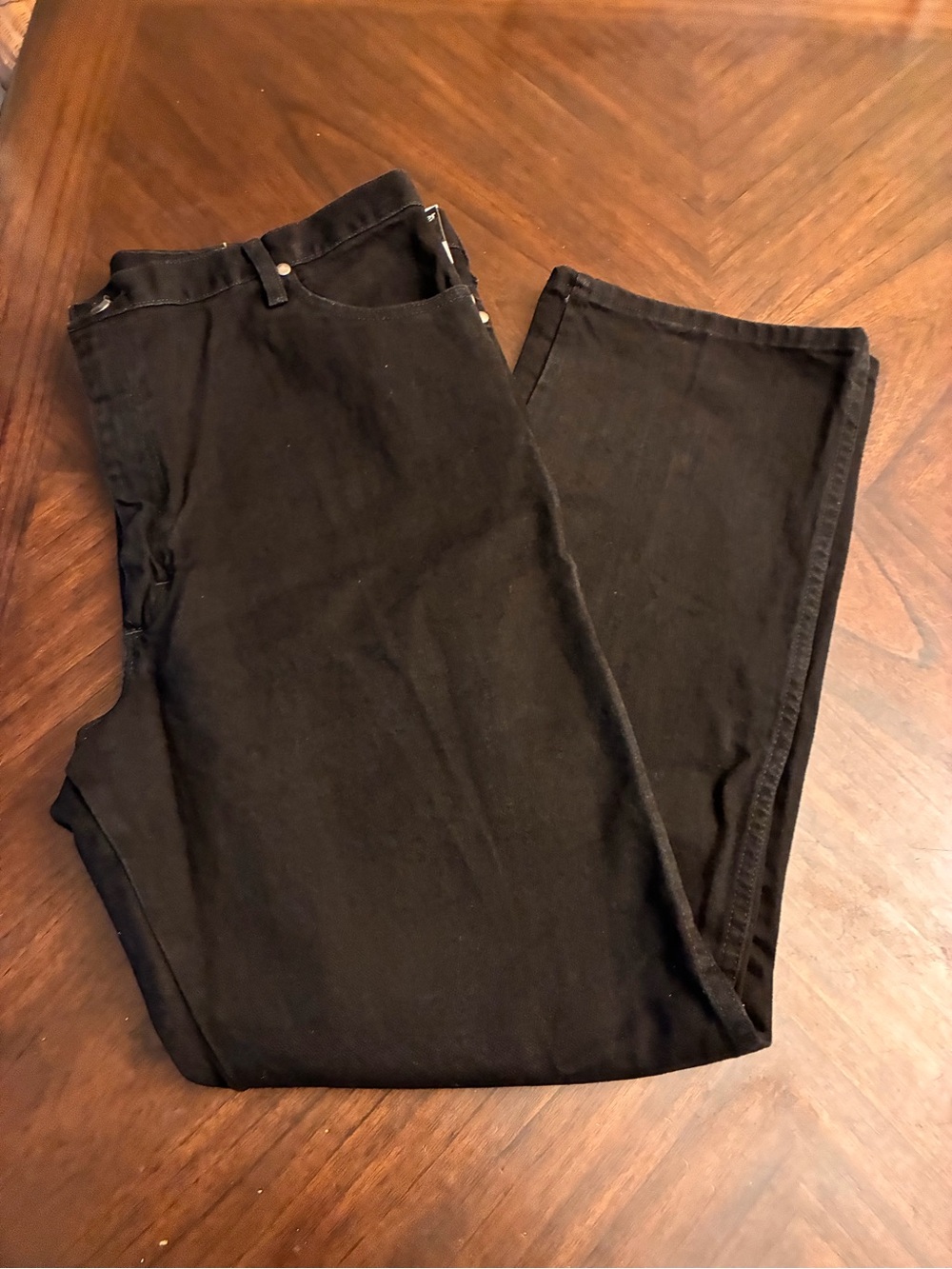 Wrangler men’s cowboy cut Boot cut jeans black 42x32 new
